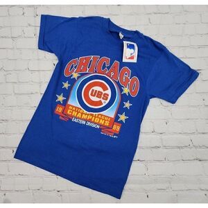 ⚾️ NOS Vtg Trench 1989 Chicago Cubs National League Champions MLB T-Shirt Sz S